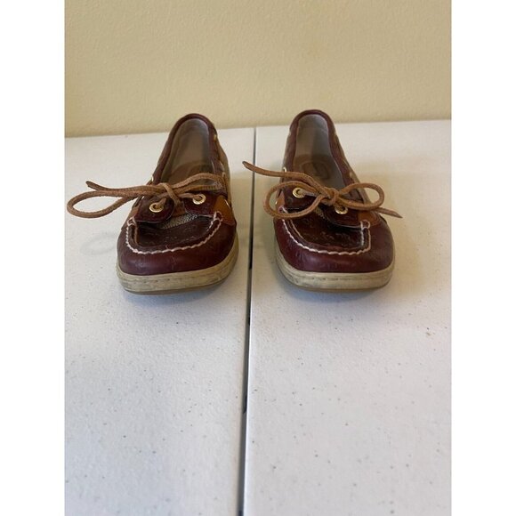 Sperry Top Sider Anglefish Cordovan Anchor Brown Boat Shoes 9102898 Size 8M - Picture 4 of 16